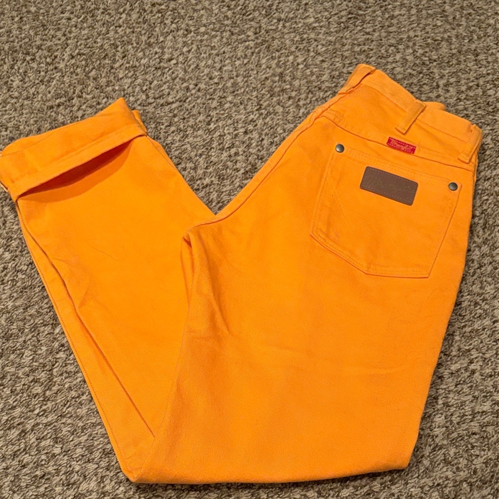Wrangler Women's Straight Leg Jeans in Vibrant Orange